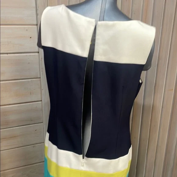 Roz & Ali White and Blue Sheath Mini Dress - Picture 3 of 4